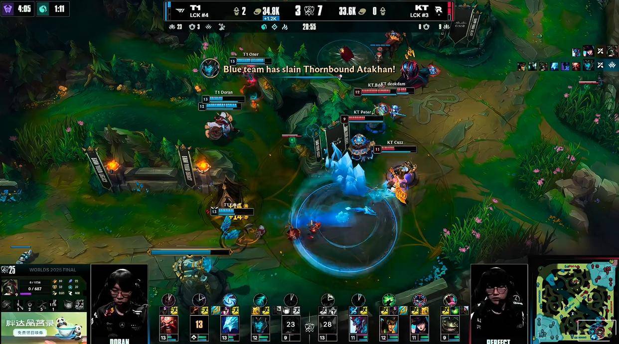 T1碾压G2，BDD关键团战开团秒人宿命之战四强赛，成为赛场最大亮点的简单介绍